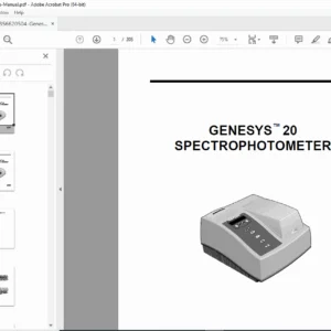 Genesys 20 Spectrophotometer Service Manual PDF