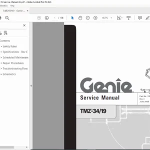 Genie TMZ-34/19 Service Manual PDF DOWNLOAD