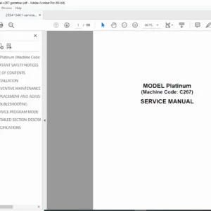 Gestetner C267 Color Copier Service Manual – Repair PDF