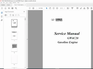 Great Wall GW4C20 2.0T Engine Service Manual PDF 2014