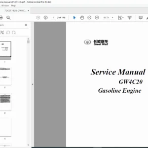 Great Wall GW4C20 2.0T Engine Service Manual PDF 2014