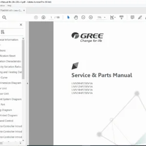 Gree Livo Gen3 Service Manual LIVV12HP230V1A Repair PDF DOWNLOAD