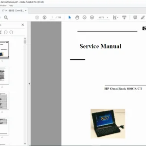 HP OmniBook 800CS CT Service Manual F1360-90049 Repair Guide PDF