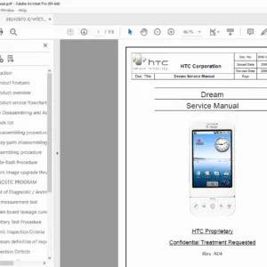 HTC Dream (T-Mobile G1) Service Manual Rev A04 (DOC-00045020) – PDF