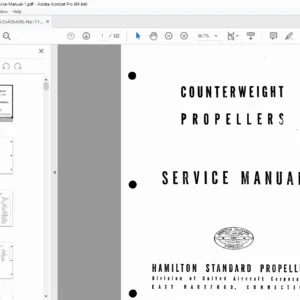 Hamilton Standard Counterweight Propeller Service Manual No.110D PDF