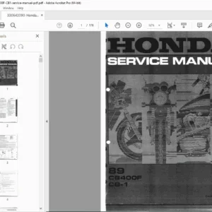 Honda CB400F / CB-1 Service Manual PDF (1989) –  DOWNLOAD