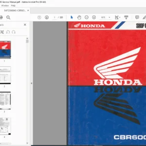 Honda CBR600F 1989-1990 Service Manual (Shop Manual) PDF