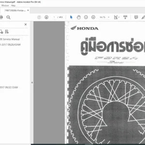 Honda Forza 300 (NSS300) Service Manual PDF – PGM-FI, ABS, Wiring