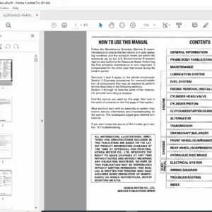 Honda XR400R Service Manual  (1995–1999 XR 400 R Workshop) PDF