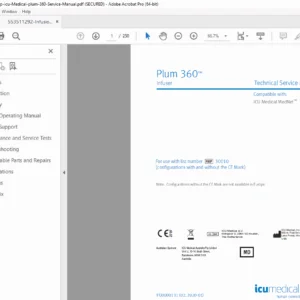 ICU Medical Plum 360 Infuser Service Manual PDF DOWNLOAD