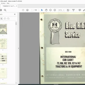 International Cub Cadet 73 106 107 126 127 147 Service Manual PDF DOWNLOAD