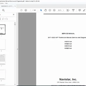 International HX Series Service Manual PDF (2017-2020) – Repair & Diagnostics