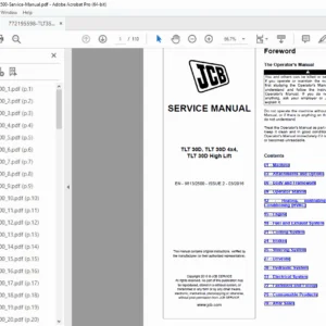 JCB TLT 30D Teletruk Service Manual PDF (4x4/High Lift) 9813/2500