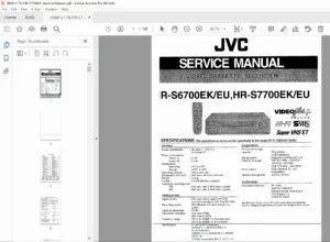 JVC HR-S6700EK/EU & HR-S7700EK/EU VCR Service Manual PDF (March 2000)