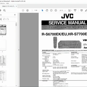 JVC HR-S6700EK/EU & HR-S7700EK/EU VCR Service Manual PDF (March 2000)