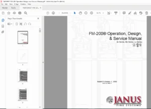 Janus Fire Systems FM-200 Sv Mv Lv Series Design Service Manual PDF