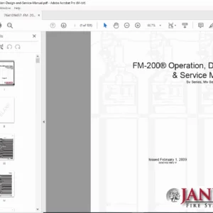Janus Fire Systems FM-200 Sv Mv Lv Series Design Service Manual PDF