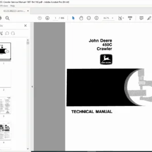 John Deere 450C Crawler Technical Manual TM1102 PDF 1987