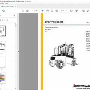 Jungheinrich DFG/TFG 660–690 Operating Instructions Manual (51139143) – PDF