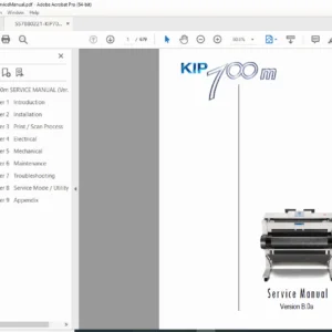 KIP 700M Wide Format Printer Service Manual PDF DOWNLOAD