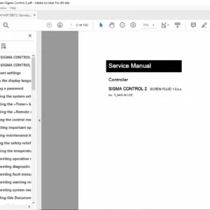 Kaeser SIGMA CONTROL 2 Service Manual PDF (Screw Fluid Controller)