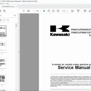 Kawasaki FH451V-FH721V V-Twin Engine Service Manual PDF 2000