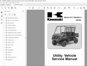 Kawasaki KAF950GDF Trans Diesel 4×4 Service Manual PDF DOWNLOAD