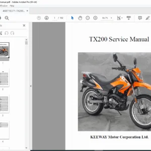 Keeway TX200 Off-Road & Street Motorcycle Service Repair Manual PDF