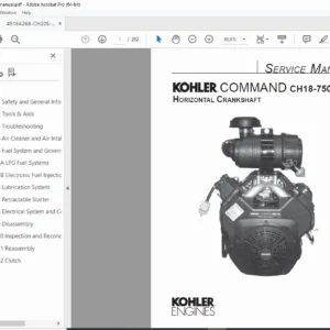 Kohler Command CH18 CH20 CH22 CH25 CH730-750 Engine Service Manual PDF Guide