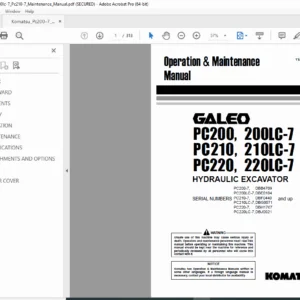 Komatsu PC200-7 PC210-7 PC220-7 Operation & Maintenance Manual PDF