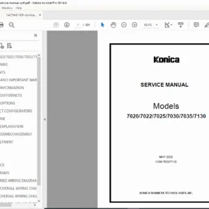 Konica 7020-7130 Series Service Manual PDF DOWNLOAD