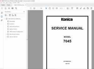 Konica 7045 Copier Service Manual Repair CSM-7045 November 2000 PDF
