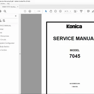 Konica 7045 Copier Service Manual Repair CSM-7045 November 2000 PDF