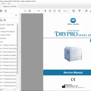 Konica Minolta DRYPRO 832 Laser Imager Service Manual PDF
