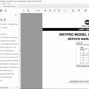 Konica Minolta Drypro 793 Service Manual PDF DOWNLOAD