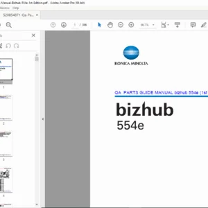 Konica Minolta bizhub 554e Parts Guide Manual PDF (1st Ed)