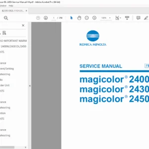 Konica Minolta magicolor 2400W / 2430 DL / 2450 Service Manual PDF