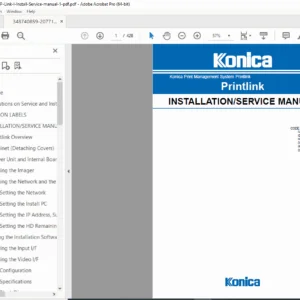 Konica Printlink Print Management System Installation & Service Manual PDF