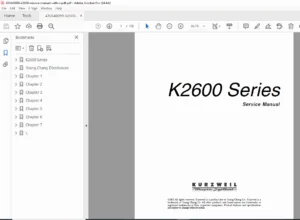 Kurzweil K2600 Series Synthesizer Service Manual 2003 PDF