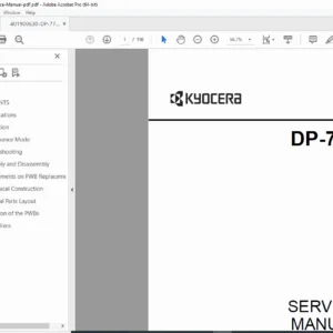 Kyocera DP-771 Document Processor Service Manual (3NWSM061) PDF