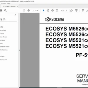 Kyocera ECOSYS M5526/M5521 (cdn/cdw) Service Manual PDF (Rev.4)