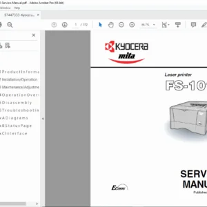 Kyocera FS-1010 Service Manual & Repair Guide PDF