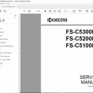 Kyocera FS-C5300DN, FS-C5200DN, FS-C5100DN Service Manual PDF