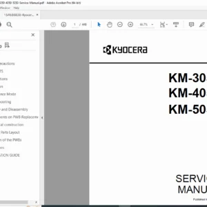 Kyocera KM-3050 KM-4050 KM-5050 MFP Service Manual PDF