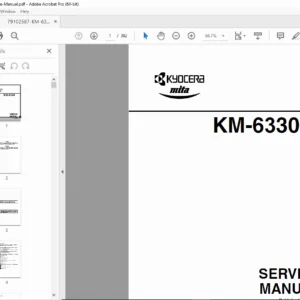 Kyocera Mita KM-6330 Service Manual Repair, Error Codes & Parts List PDF