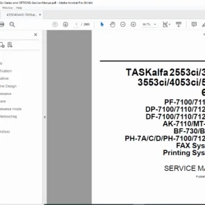 Kyocera TASKalfa 2553ci–6053ci Service Manual PDF (Rev.2, 2019)