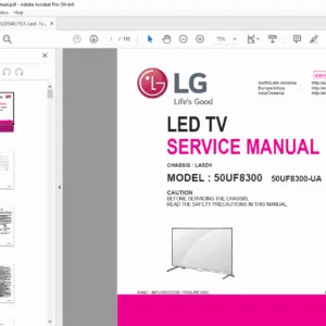 LG 50UF8300 LED TV Service Manual Repair, Schematics & Troubleshooting PDF