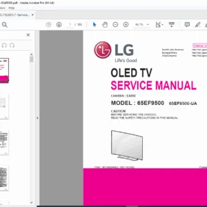 LG 65EF9500 OLED TV Service Manual  (EA59E Chassis) PDF DOWNLOAD