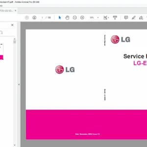 LG E500 Smartphone Service Manual PDF DOWNLOAD