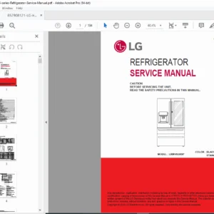 LG LRMVS3006 Refrigerator Service Manual Repair, Wiring & Diagnostics PDF